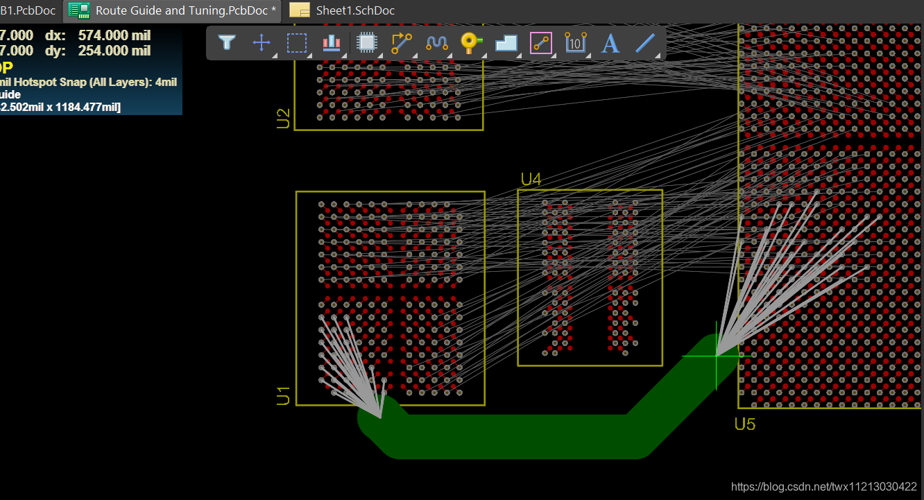 altium designer等长线3W规格_高亮显示_07