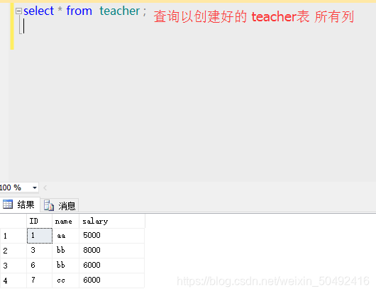 sql Server基础内容_表名