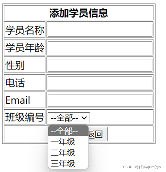 JAVA 实现下拉列表代码案例_spring_07