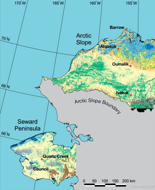 NASA：北极植被地块 ATLAS 项目 北坡和苏厄德半岛，明尼苏达州，1998-2000 年_北极