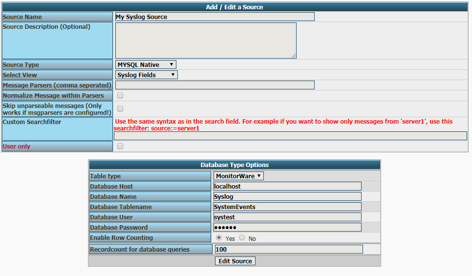 Centos7.5搭建rsyslog+loganalyzer_mysql