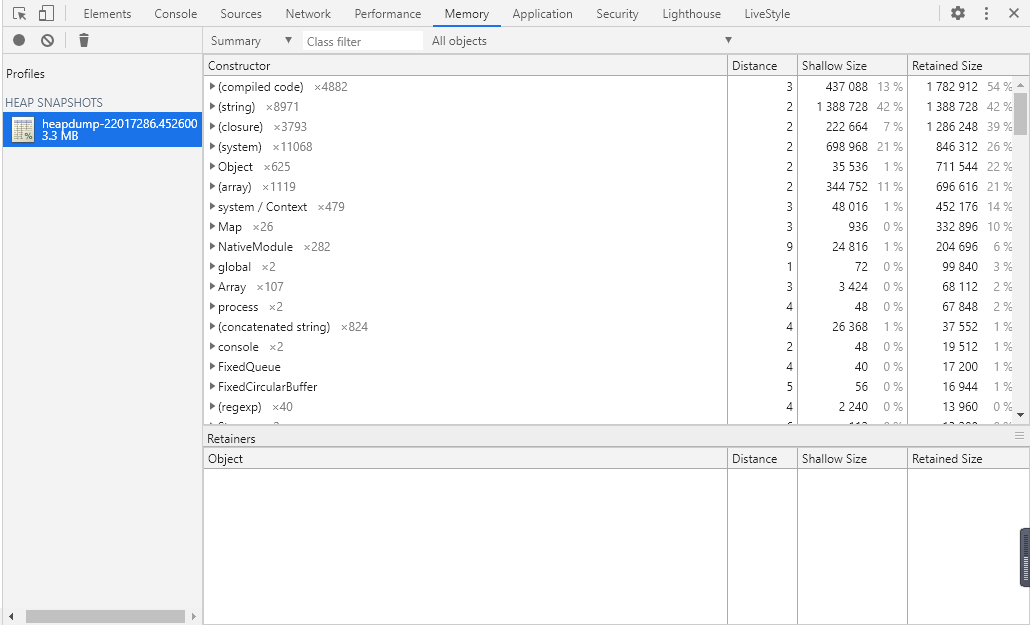 Nodejs javaScript Runtime占用大量内存_v8_10