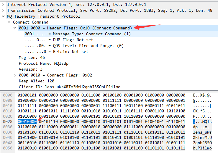 MQTTX 连接 EMQX_Wireshark_08