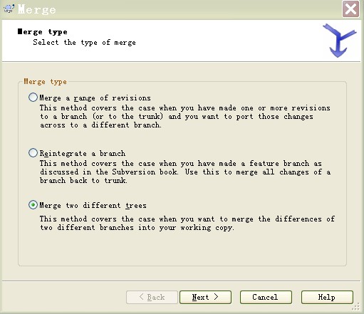 tortoisesvn怎么把已经标记合并的分支再合并一次_开发人员_02