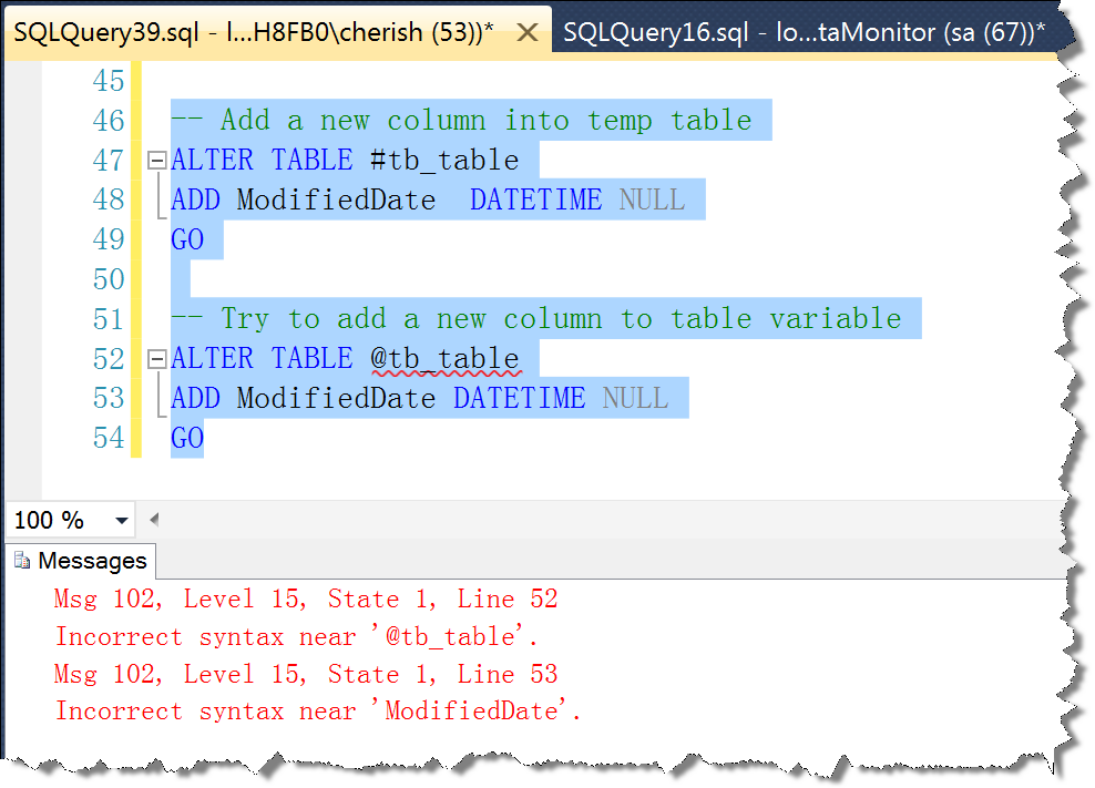 sql server drop 临时表_SQL_02