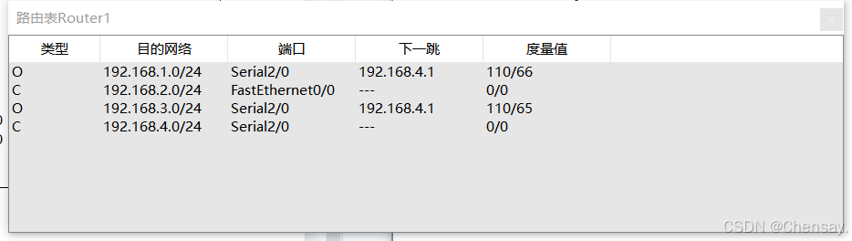 OSPF动态路由配置(Cisco Packet Tracer)_OSPF协议_04