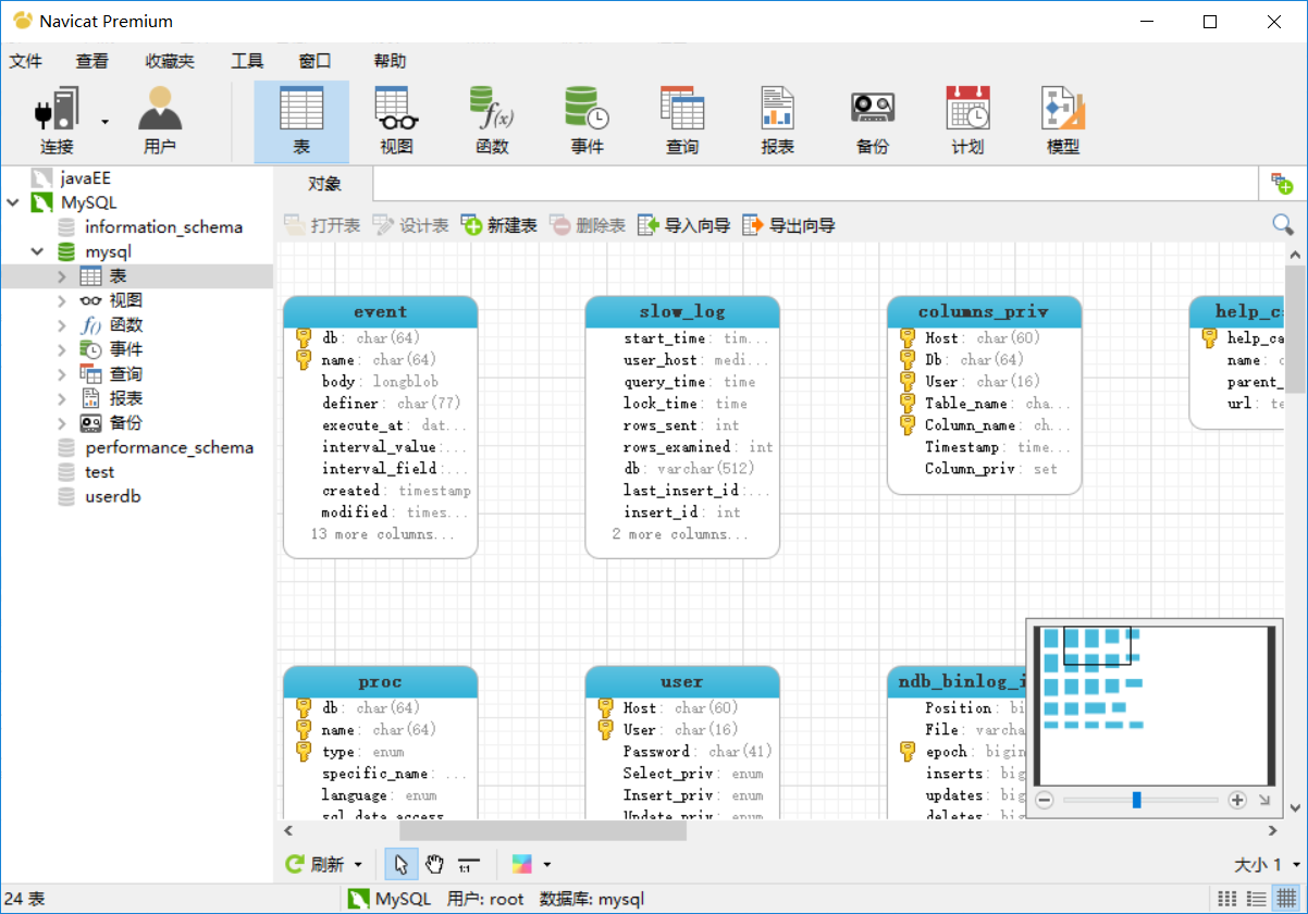 mySQLworkbench比较数据库结构_MySQL_02