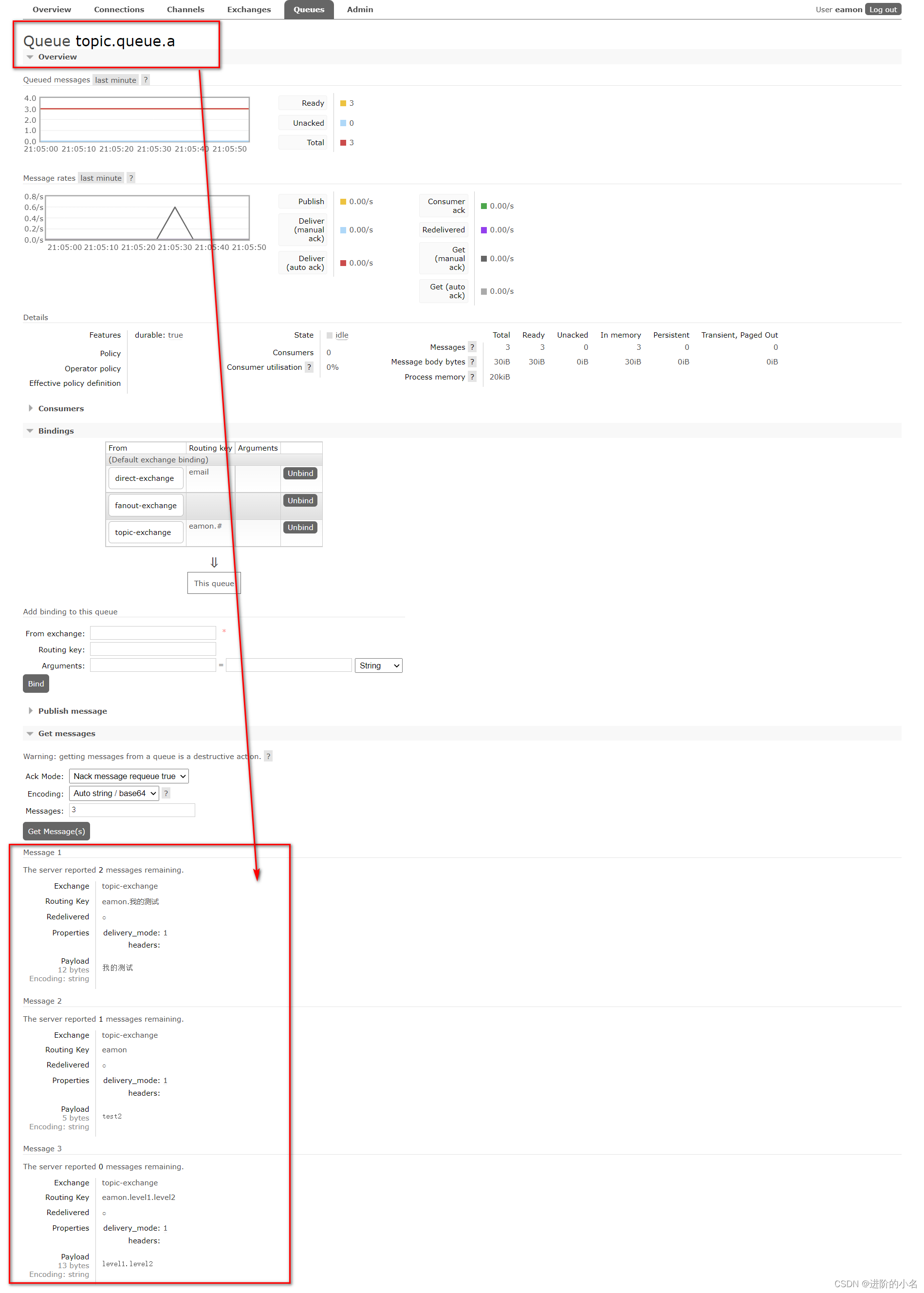 RabbitMQ Management默认口令_虚拟主机_21