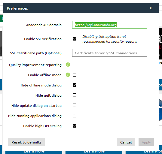 anaconda Navigator中environment选项mysql_env_bc_03