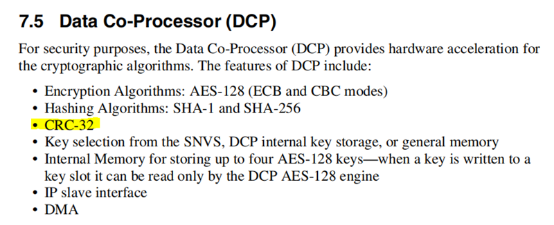 痞子衡嵌入式：利用i.MXRT10xx系列内部DCP引擎计算CRC32值时需注意数据长度对齐_多项式