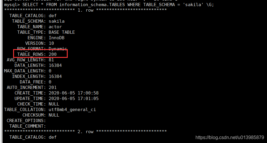 查看Mysql 数据库所有表的数据量_数据库表