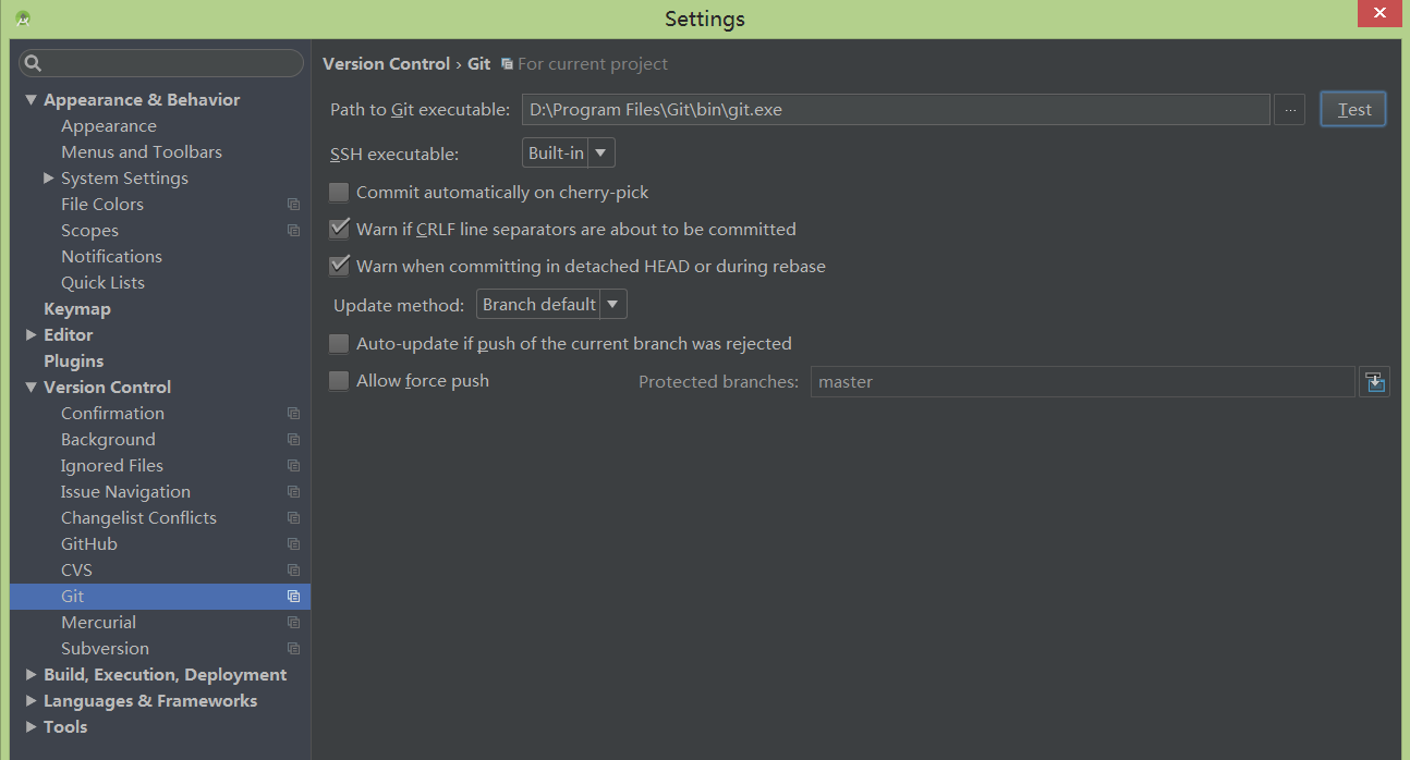 Android studio 新增 git 过滤文件无效_github