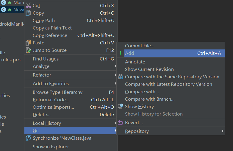 Android studio 新增 git 过滤文件无效_分享工程_18