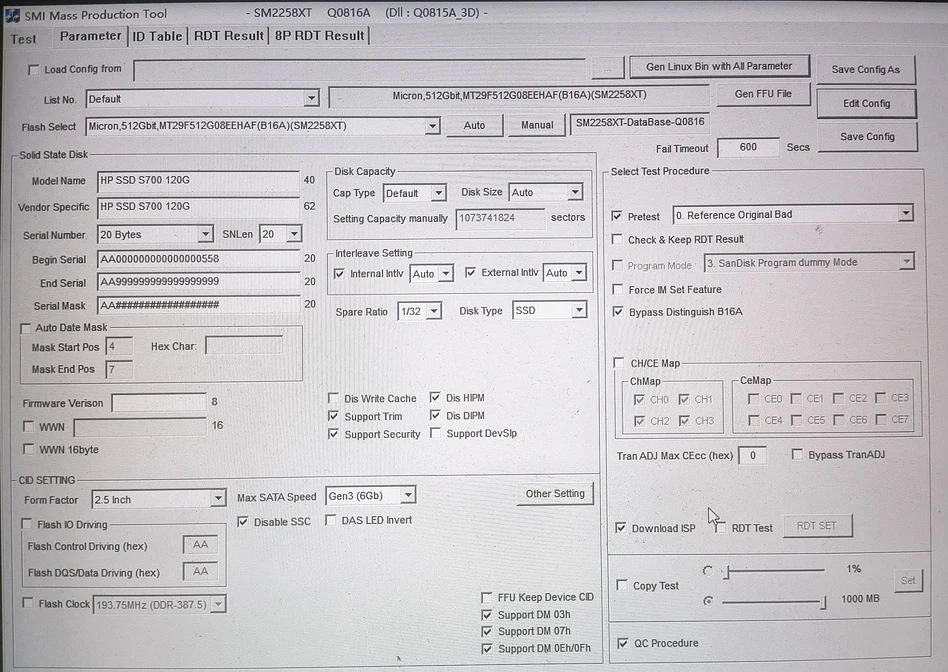 H6008主控SM2258XT量产工具下载方法，SM2259XT量产参考教程，HP SSD S700量产开卡修复_闪存_08