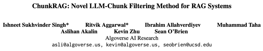 ChunkRAG: 将LLM分块过滤，提升RAG系统能力_ai