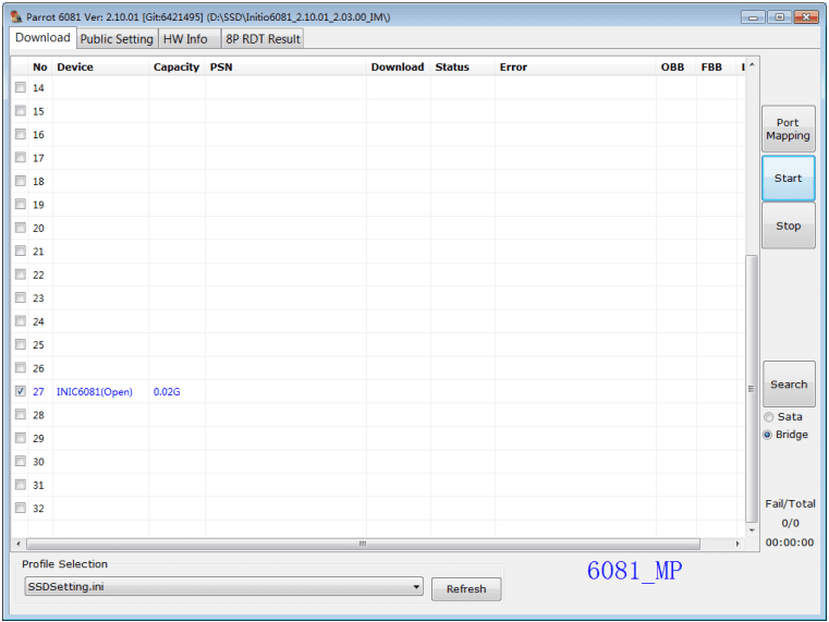 INIC6081量产工具通用教程，PS3111量产工具适用，PS3111开卡参考_固态硬盘_04