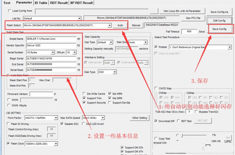 德乐Derler固态硬盘修复/开卡，SM2258XT_HY3D-V4量产工具教程_固态硬盘_04