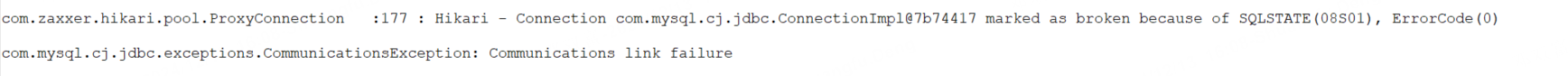 MySQL的CommunicationsException异常_连接池