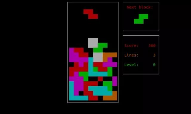 10个超有趣的Linux终端游戏_俄罗斯方块_02