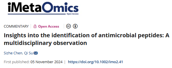 iMetaOmics | 香港中文苏奇组-抗菌多肽开发中的见解: 一个多学科视角的观察_ci