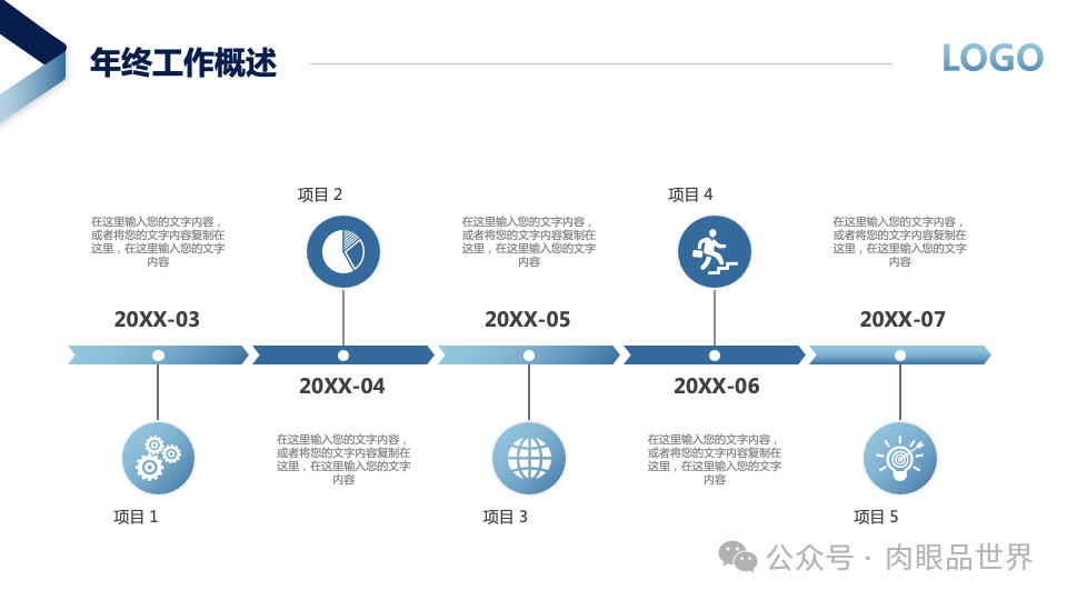 33页蓝色通用商务工作总结年终述PPT模板（附下载）_模型驱动_05