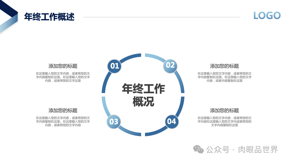 33页蓝色通用商务工作总结年终述PPT模板（附下载）_模型驱动_08