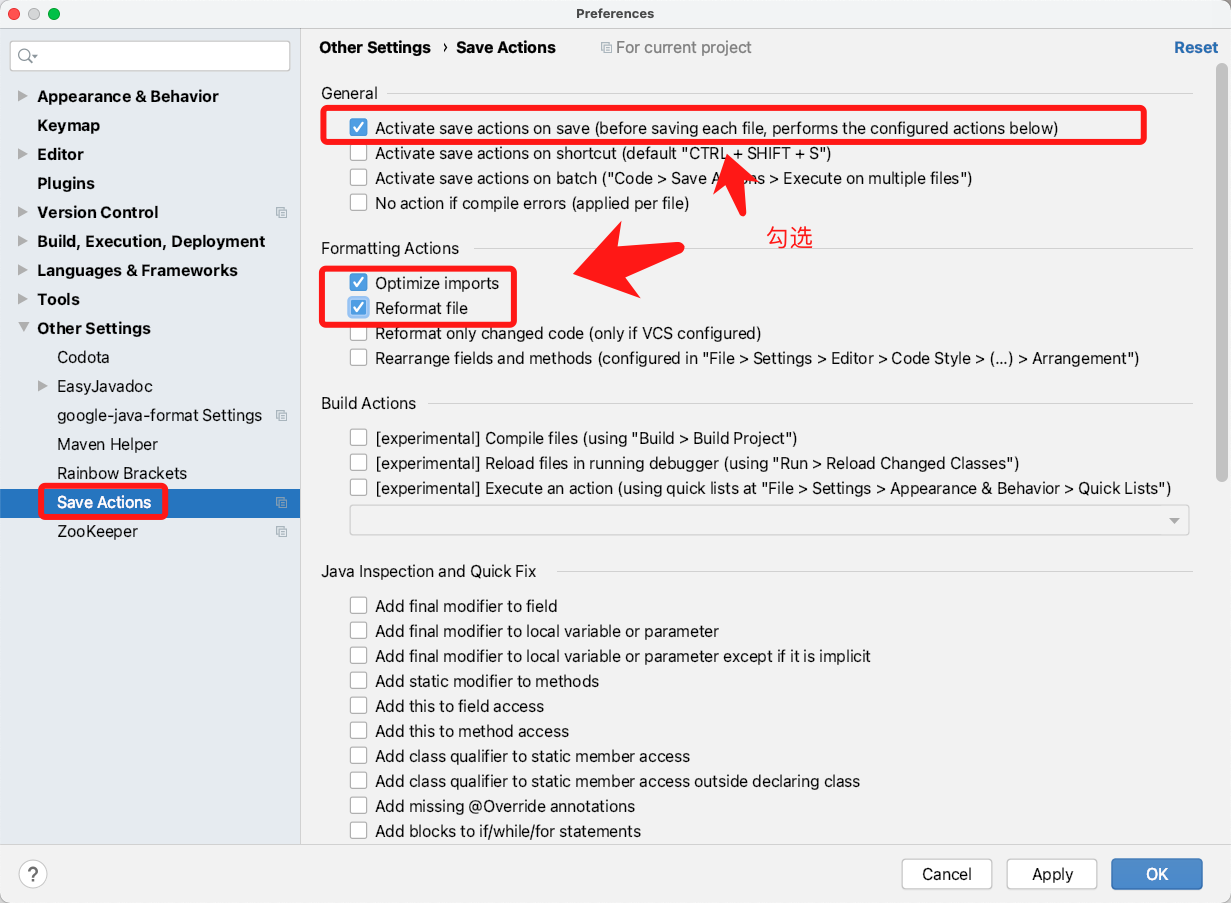 IDEA常用配置之代码自动格式化、删除无用导入（google-java-format和save actions插件）_ide_04