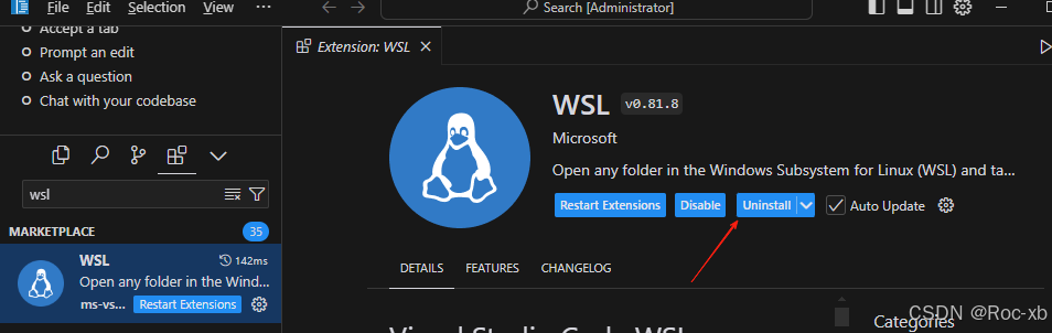 Command “wSL: Connect to WSL resulted in an error command ‘remote-wsl.connect‘ not found_安装插件_02