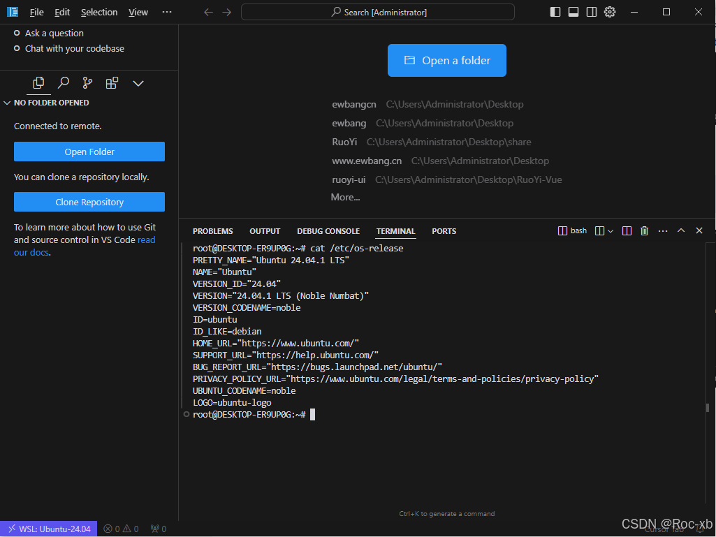 Command “wSL: Connect to WSL resulted in an error command ‘remote-wsl.connect‘ not found_vscode_03