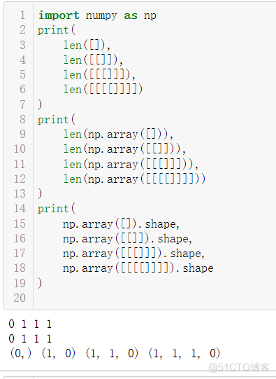 len array 空列表 维数_python