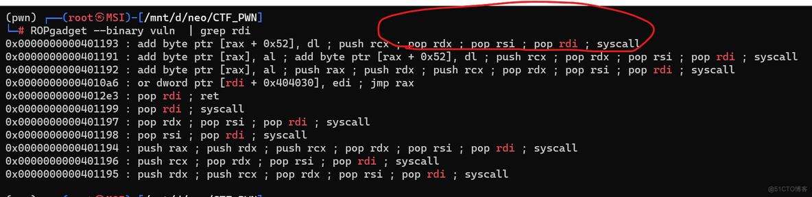 CTFpwn栈溢出之64位ROP基础构造ret2syscall简单题_ret2syscall_08