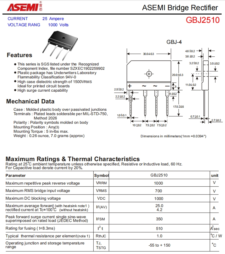 GBJ2510-ASEMI逆变器专用整流桥GBJ2510_ASEMI_02