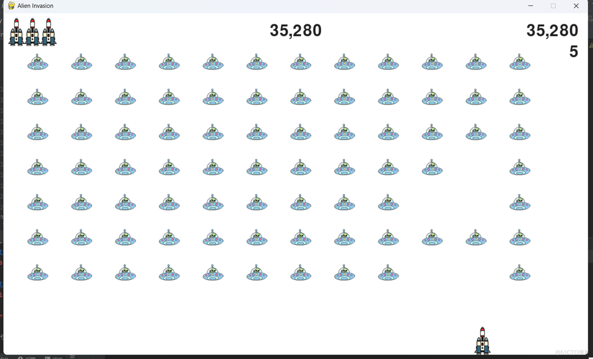 Python从入门到实践project飞船射击外星人完整代码_飞船射击外星人完整代码