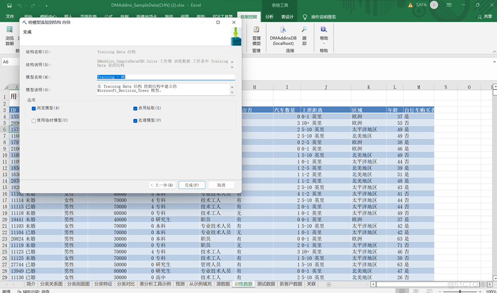 数据挖掘||利用SQL Server 2012或者Excel 2013采用聚类和时序挖掘模型和算法，对自行车购买的数据集进行聚类和时序挖掘实验_聚类_26