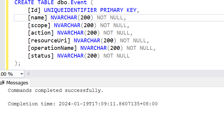 Eventgrid+Function实现event driven架构 - 数据库以及function code_sql_04