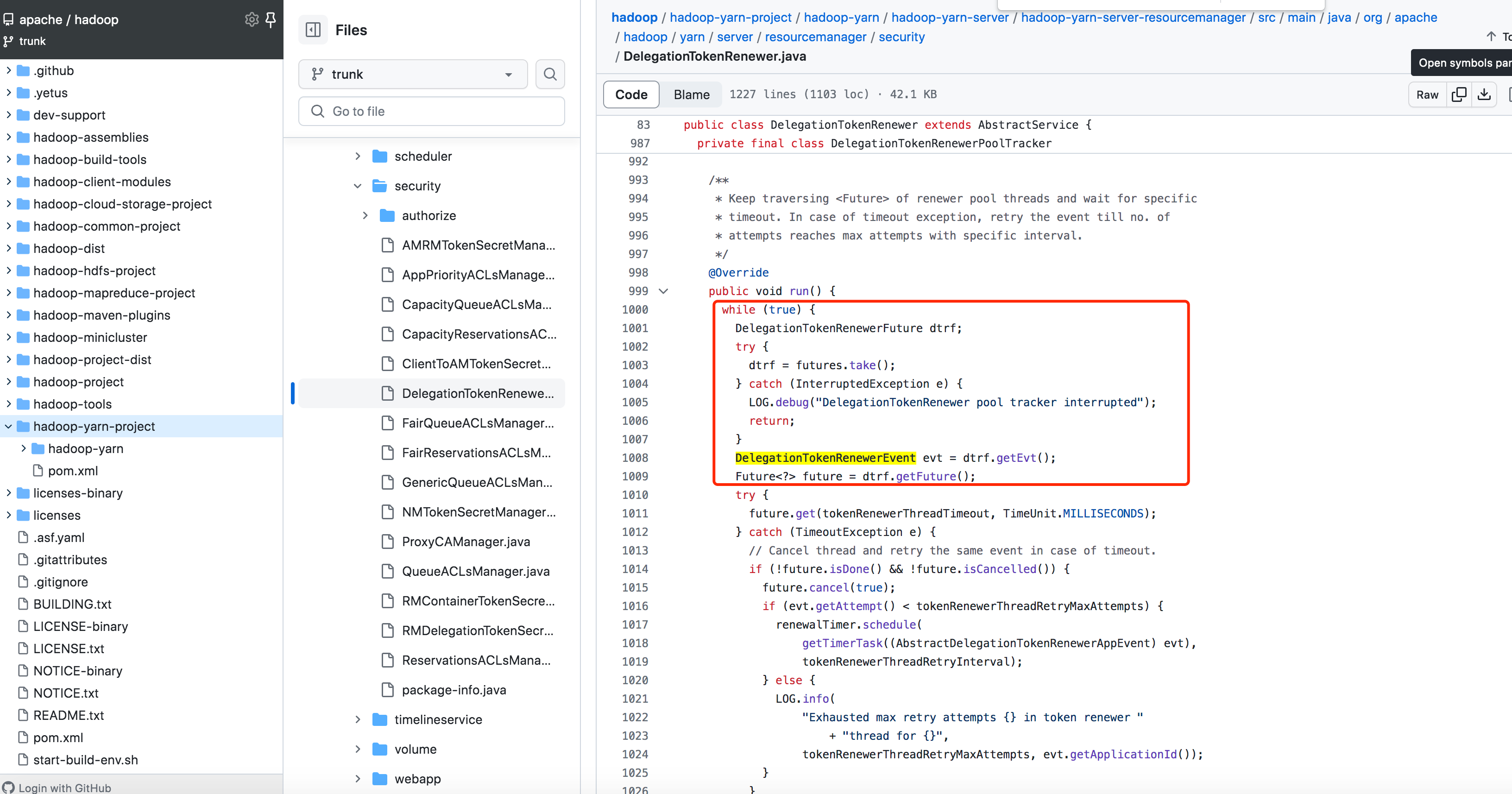 Hadoop 的 ResourceManager进程占用 CPU 100% 问题排查过程_java_10