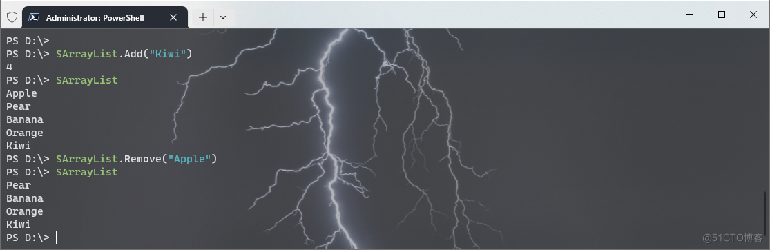 【Powershell】在 PowerShell 数组中添加和删除项_error_04