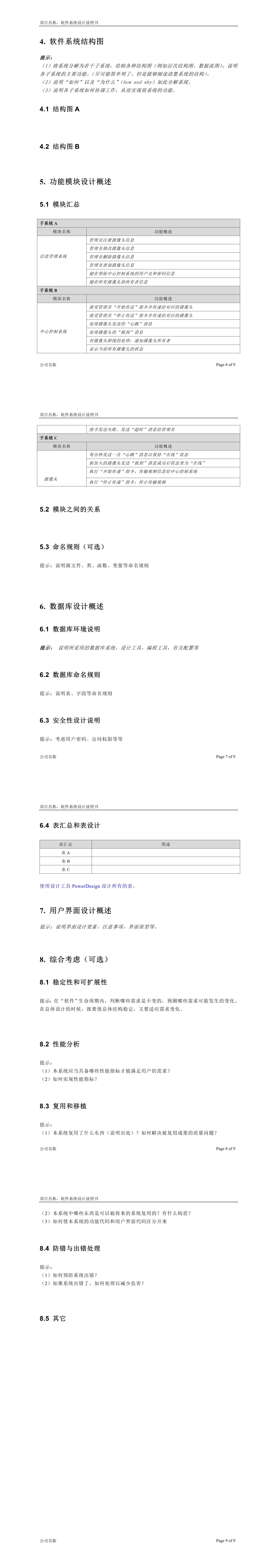 软件系统设计说明书_软件开发全套技术文档_02