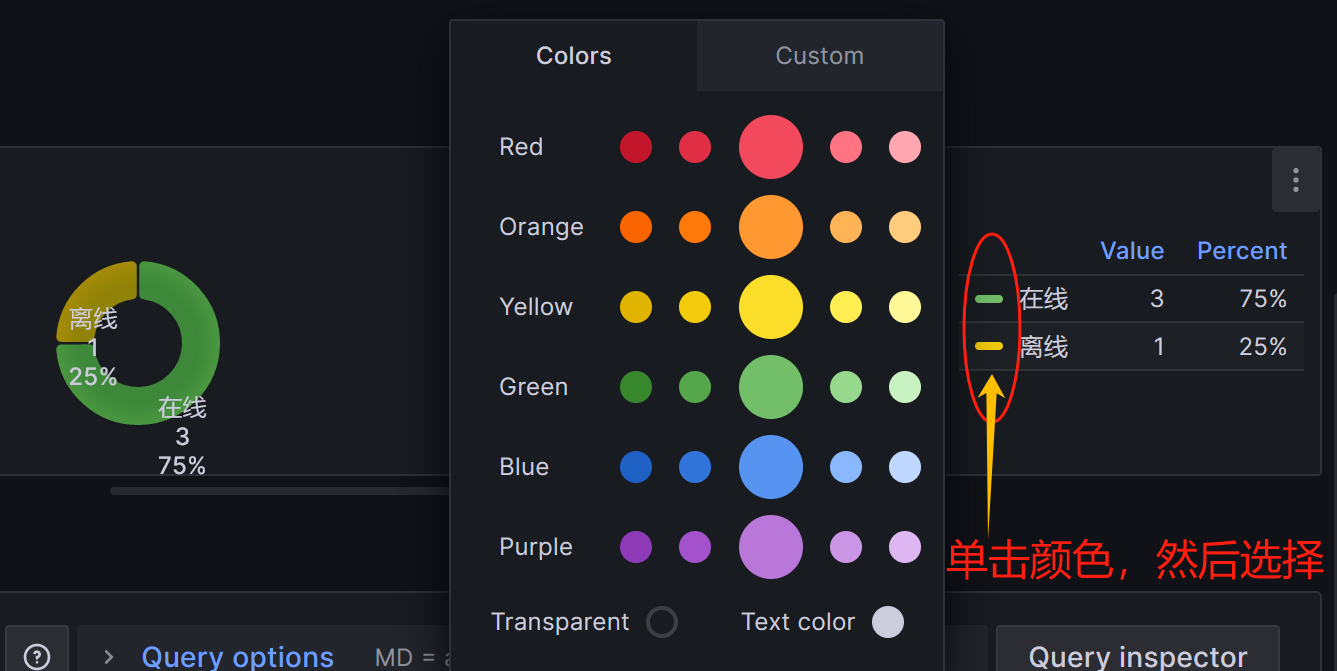 自定义grafana中pie chart(数据源prometheus)_pie块显示名修改_07