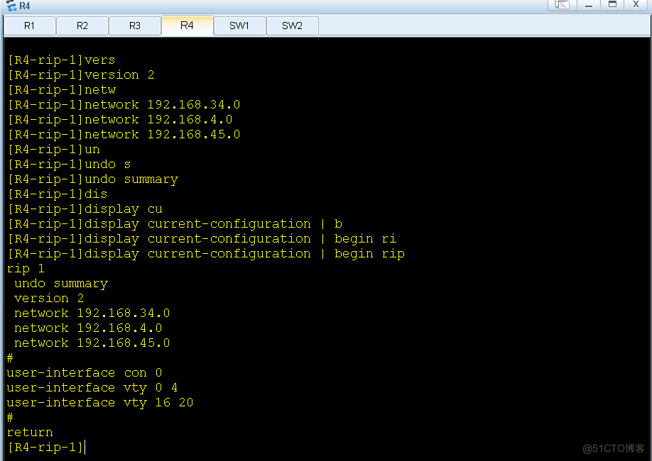 华为路由远程 OSPF及RIP路由重分发_rip_28