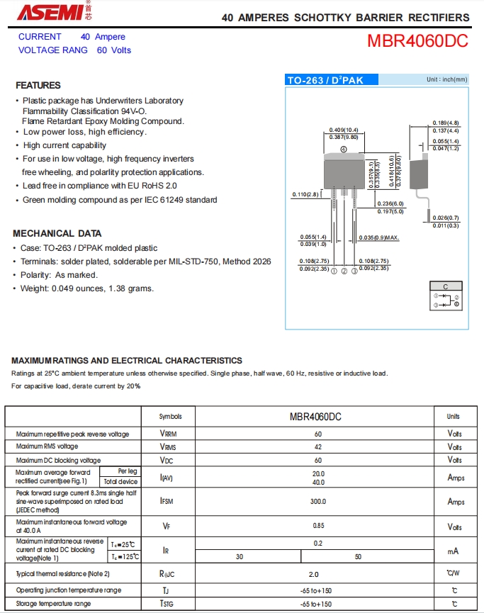 MBR4060DC-ASEMI光伏专用二极管MBR4060DC_ASEMI_02