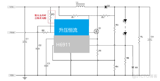 3.7V 5V升12V 24V 36V 48V 60V升压恒流芯片 H6911 调光无频闪 PWM调光_高精度