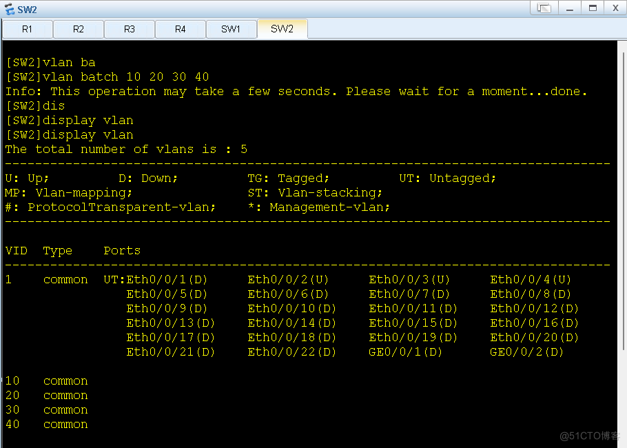 华为路由远程 OSPF及RIP路由重分发_ssh_13