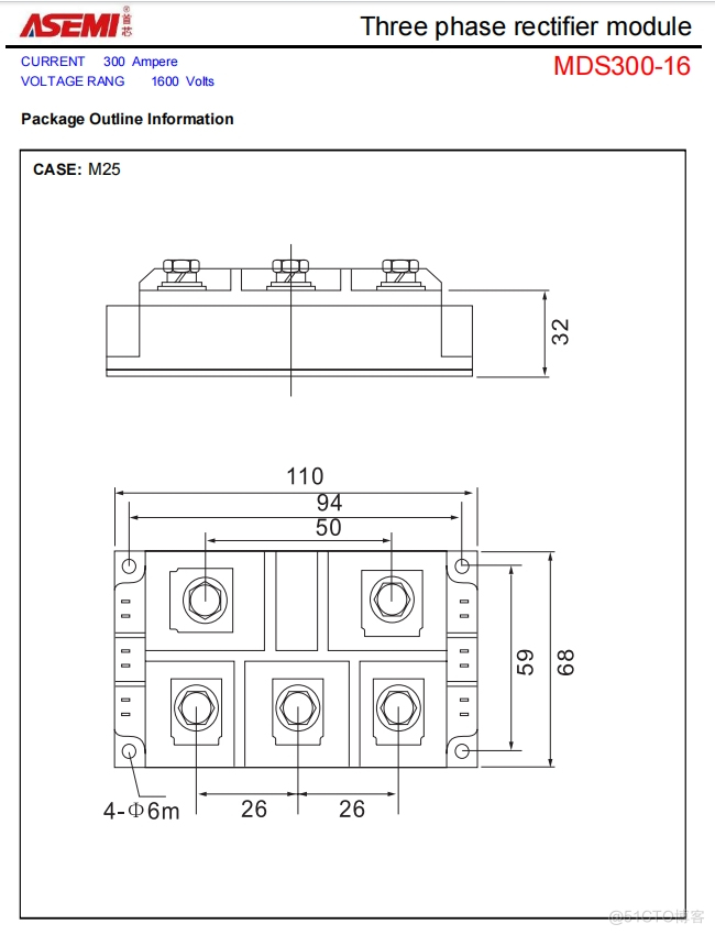 MDS300-16-ASEMI整流模块MDS300-16参数、封装、尺寸_ASEMI_03