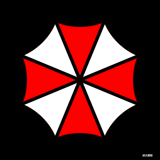 【Canvas与艺术】绘制安布雷拉Umbrella伞公司标志_Canvas umbrella