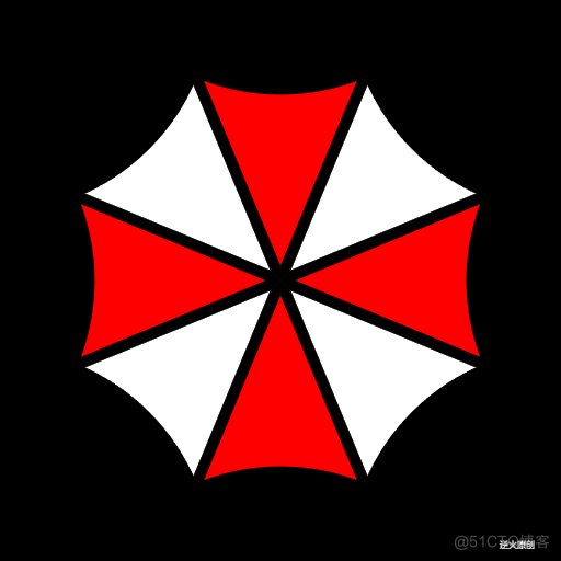 【Canvas与艺术】绘制安布雷拉Umbrella伞公司标志_Canvas umbrella