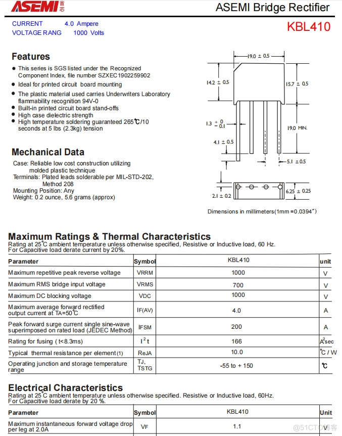 KBL410-ASEMI智能AI专用整流桥KBL410_整流桥_02