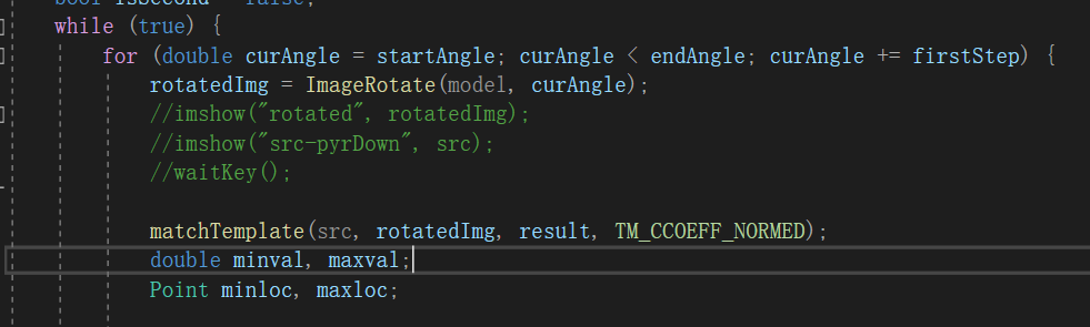 C++ 多角度模板匹配_多角度匹配