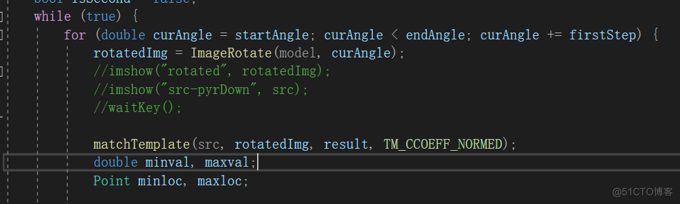 C++ 多角度模板匹配_opencv