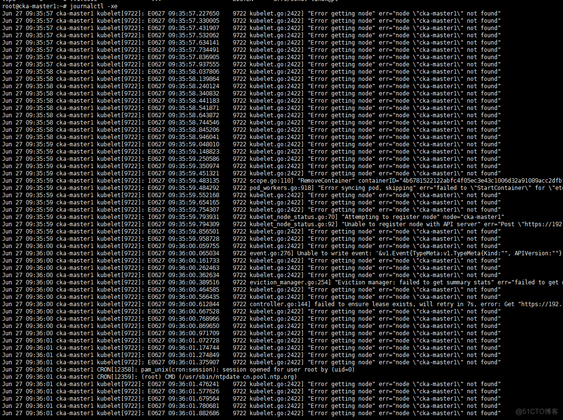 Error getting node“ err=“node \“master\“ not found的处理_重启